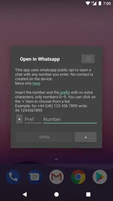 Open in WhatsApp android App screenshot 0