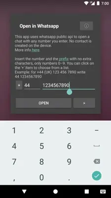 Open in WhatsApp android App screenshot 2
